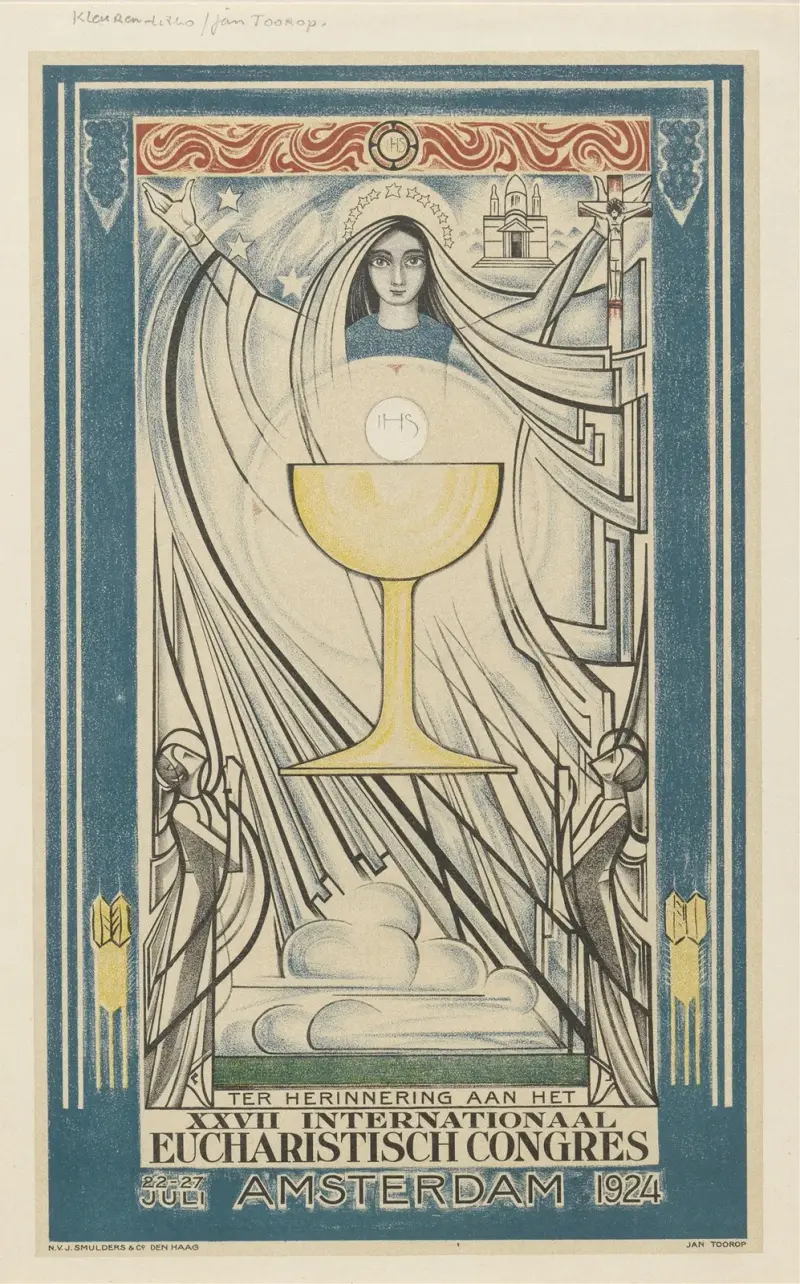 Poster for the International Eucharistic Congress av Jan Toorop
