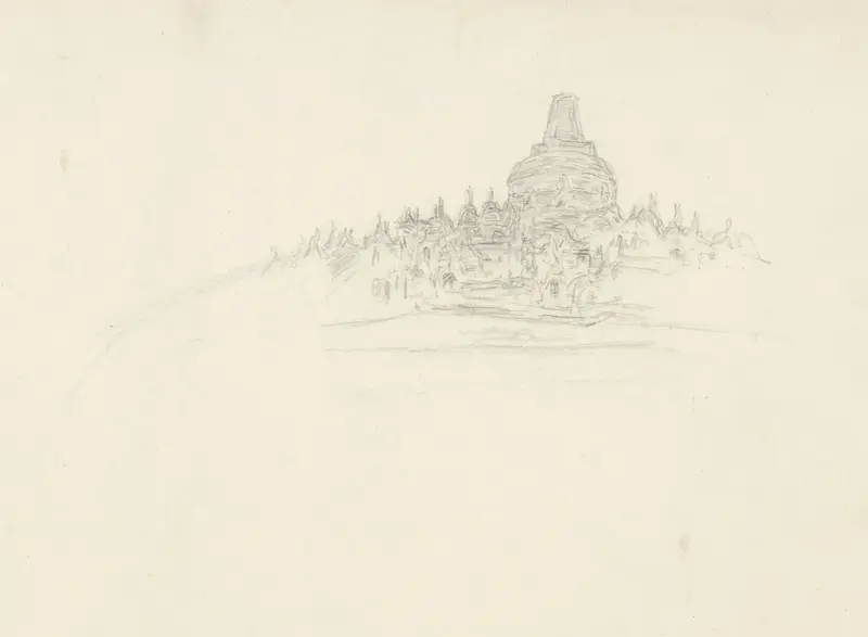 Översta våningen av Borobudur av Jan Veth