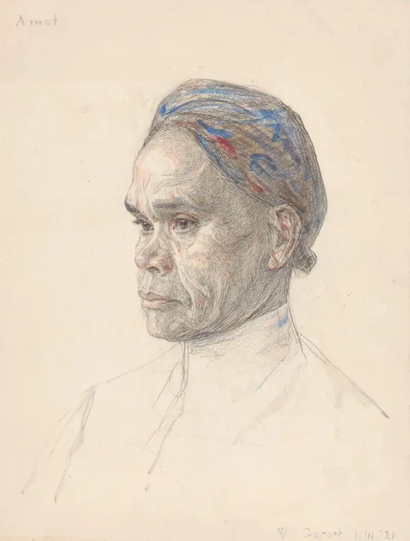 Portret van Amat av Jan Veth