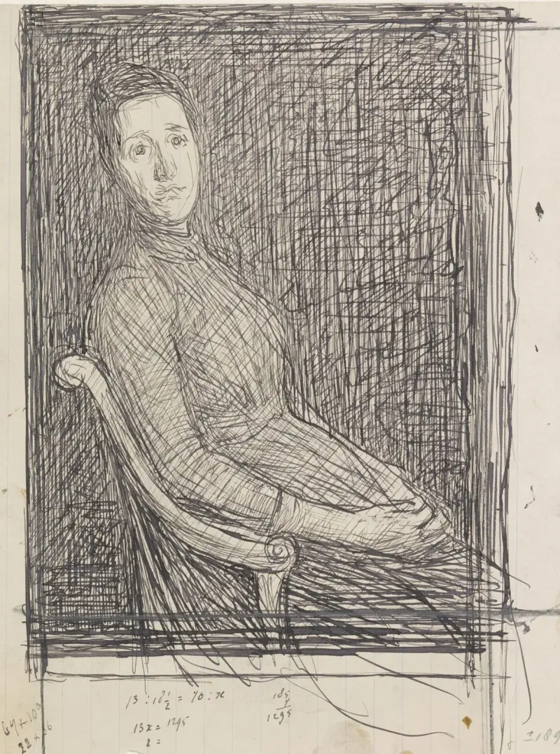 Porträtt av Anna Dorothea Veth-Dirks, sittande mot höger av Jan Veth