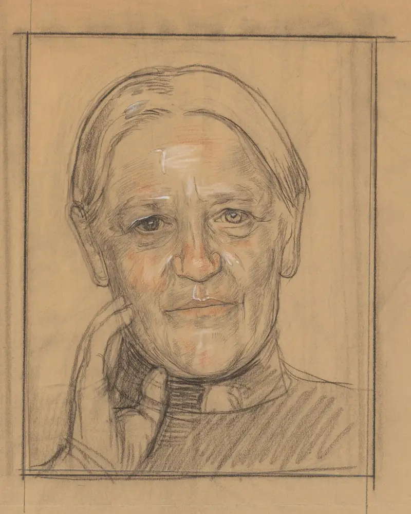 Porträtt av Barendina Hermina Muhring av Jan Veth