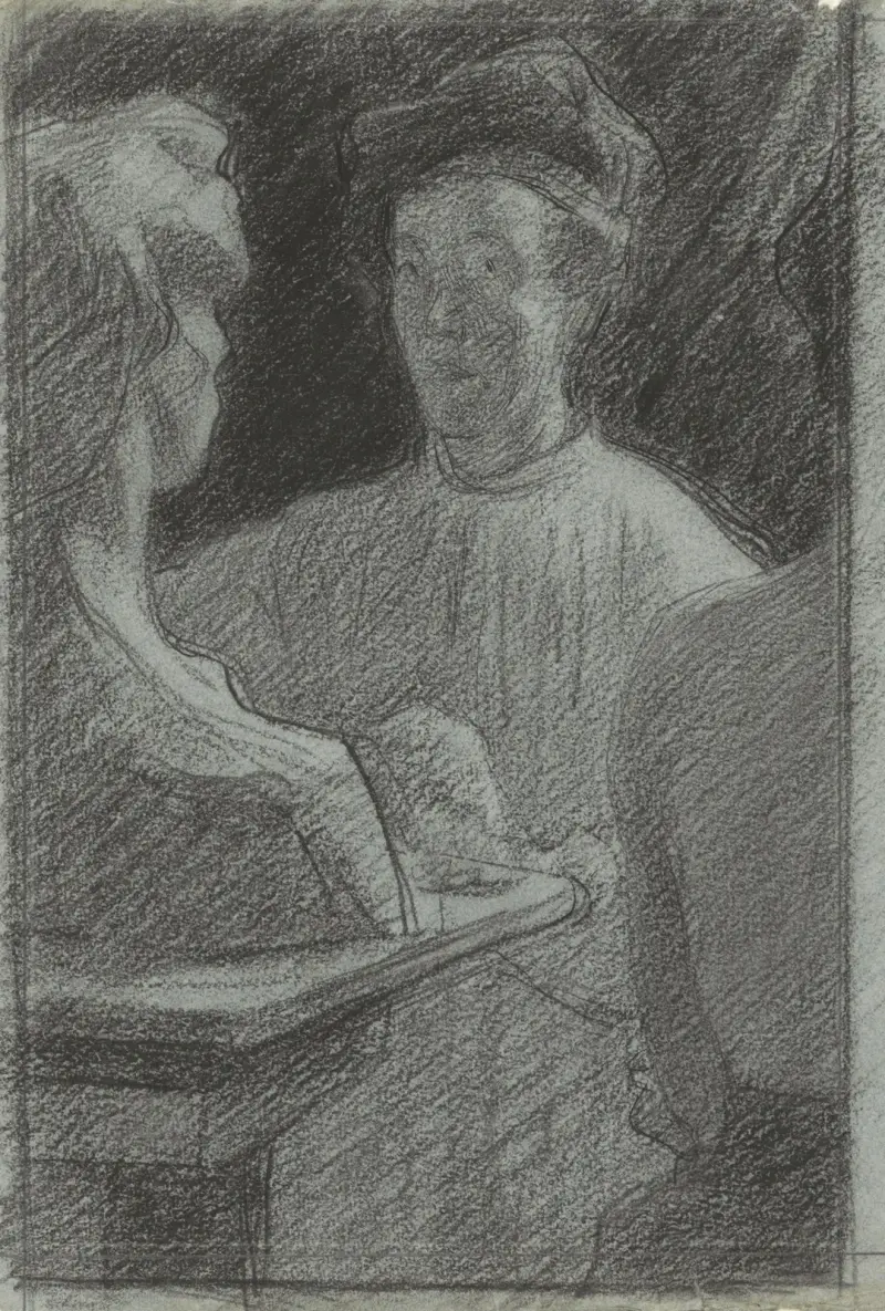 Porträt des Bildhauers Lambertus Zijl, 1874 – Nr. 2 von Jan Veth