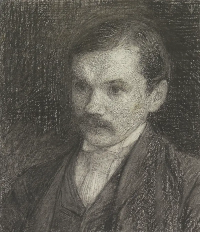 Porträtt av författaren Frederik Willem van Eeden av Jan Veth