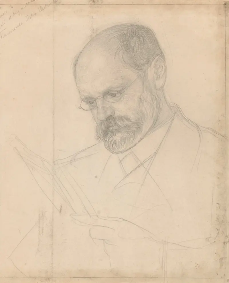 Porträtt av herr K.J. Kautsky av Jan Veth