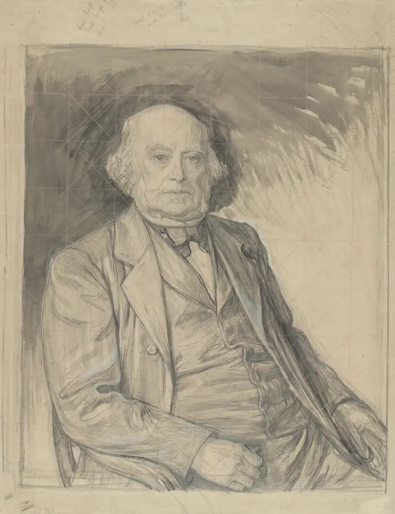 Porträtt av pastor A.J.P. Oort av Jan Veth