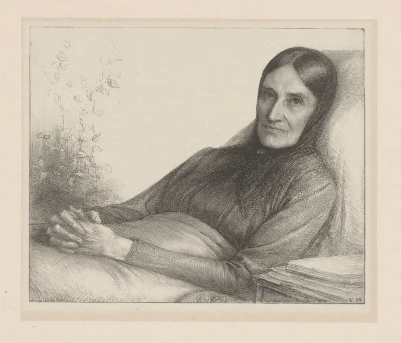 Porträtt av Elisabeth Ragazzi van den Wall Bake av Jan Veth