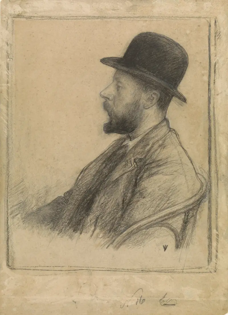 Porträtt av George Hendrik Breitner av Jan Veth