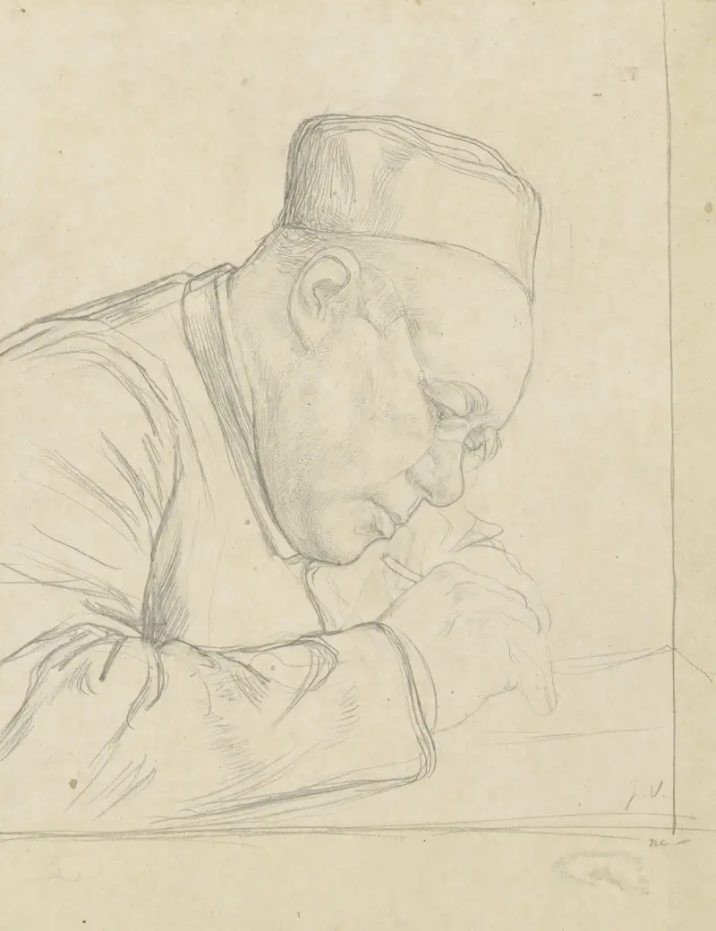 Porträtt av H.J.A.M. Schaepman av Jan Veth