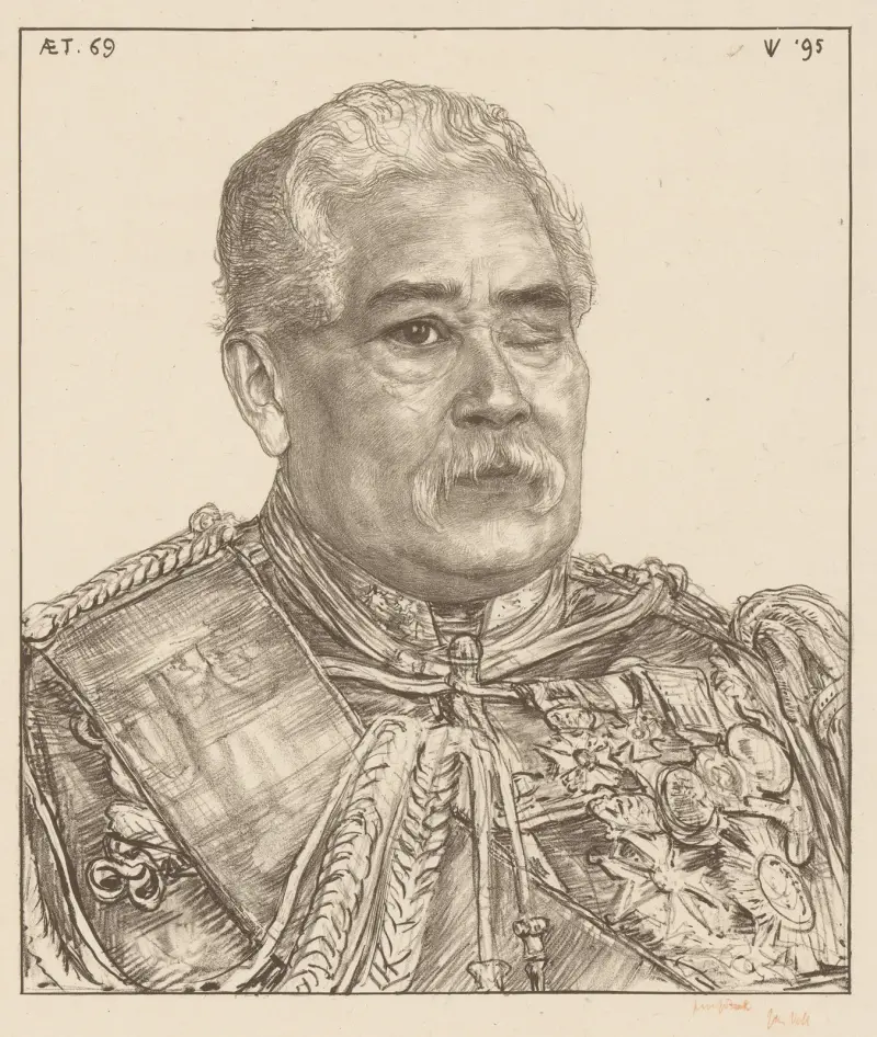 Portret van Karel van der Heijden av Jan Veth