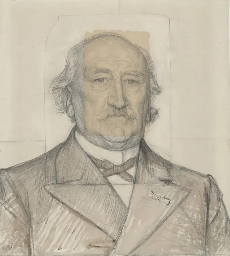 Porträtt av professor dr. H.A. Kooyker av Jan Veth