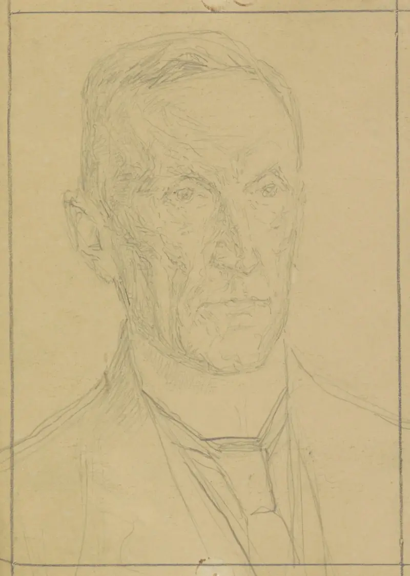 Portret van prof. dr. J.P. Kuenen av Jan Veth