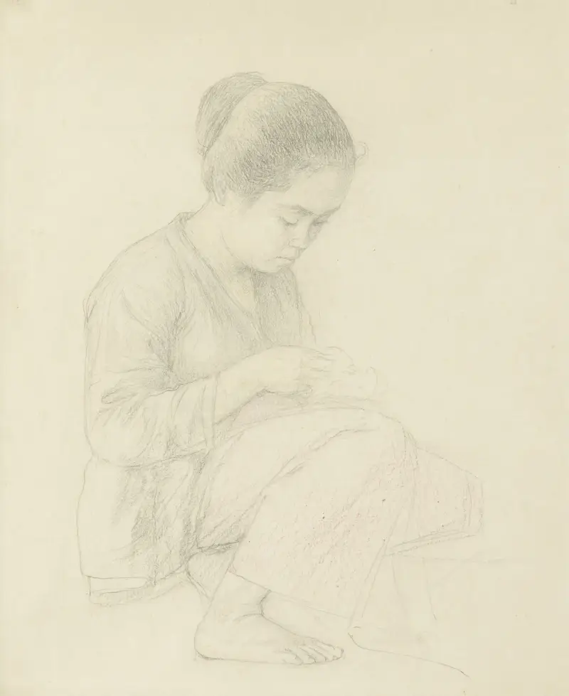 Portret van Toeloes av Jan Veth