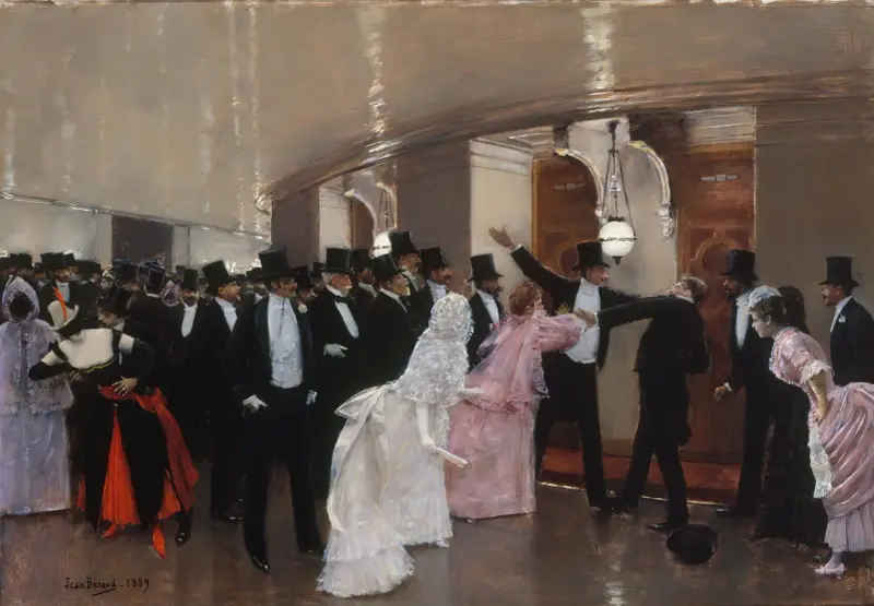 Gräl i Operans korridorer av Jean Béraud