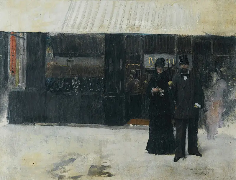 Pár před klenotnictvím, Jean Béraud