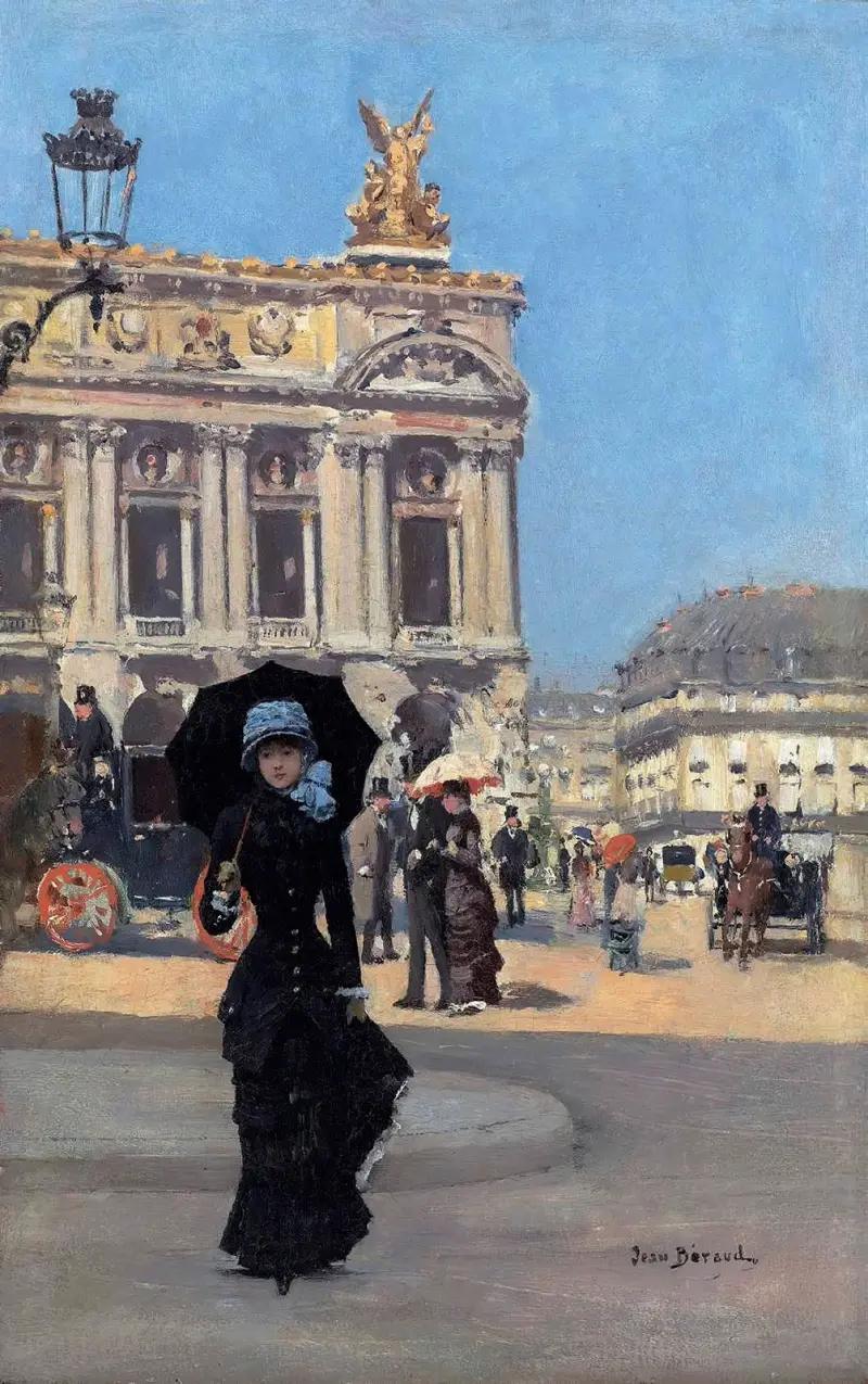 Framför Operan av Jean Béraud