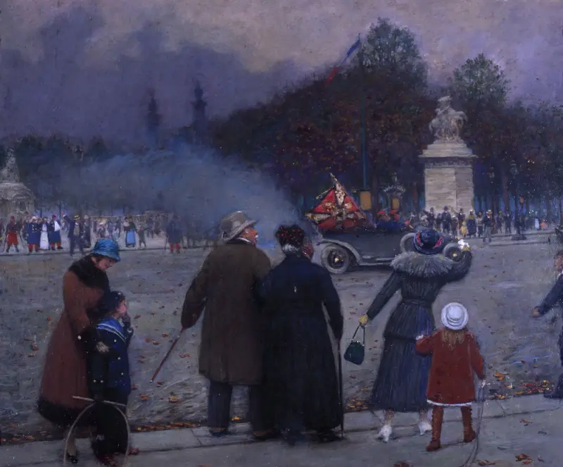 Tysk flagga buren till Invalides av Jean Béraud