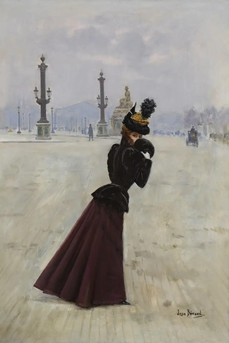 Ung kvinna, Place de la Concorde av Jean Béraud