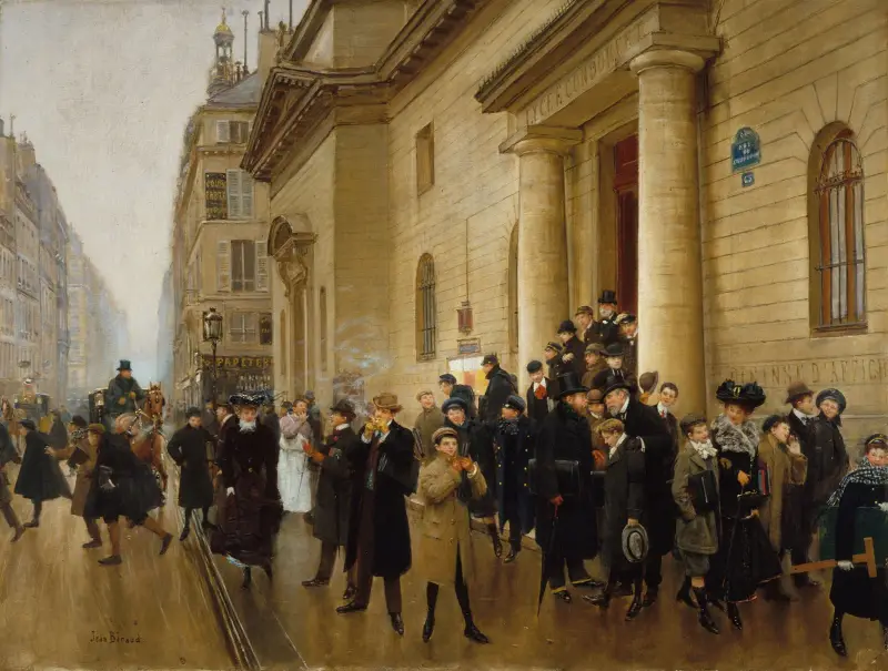 La sortie du lycée Condorcet av Jean Béraud