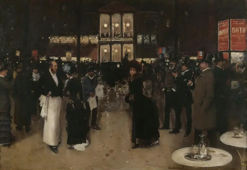 Der Boulevard Montmartre bei Nacht, vor dem Théâtre des Variétés von Jean Béraud