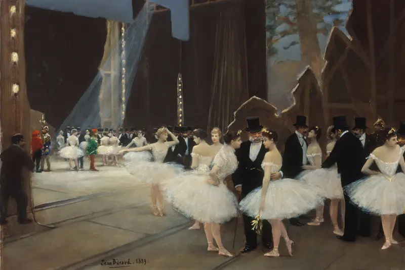 Bakom kulisserna på Parisoperan av Jean Béraud