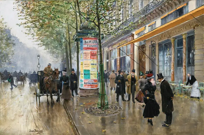 Les Grands Boulevards (Café Américain) av Jean Béraud
