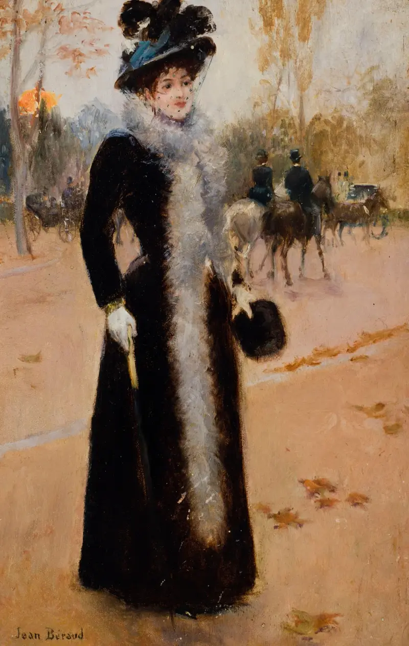 Parisienne au Bois. av Jean Béraud