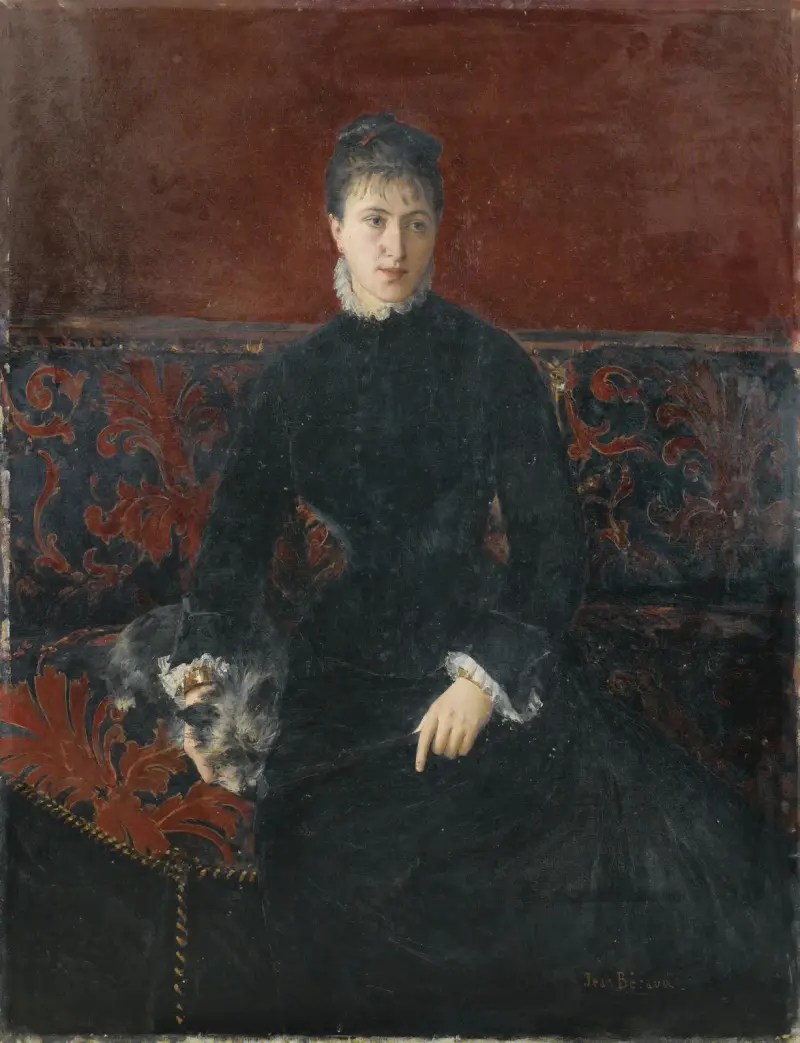 Portrait de Reine Bourdais av Jean Béraud