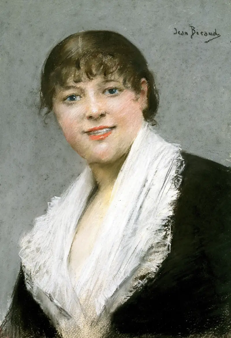 Porträtt av Céline Montaland av Jean Béraud