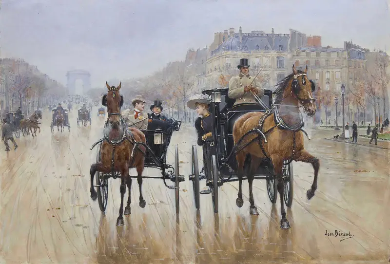 Rond-Point des Champs-Élysées av Jean Béraud