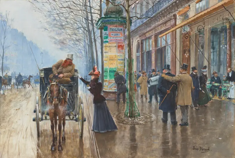 Parisiskt gatuliv av Jean Béraud