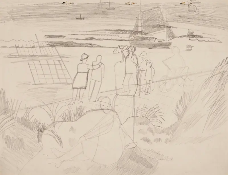 Havet, vågbrytaren, dynerna av Jean Brusselmans