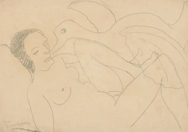 Leda och svanen av Jean Brusselmans