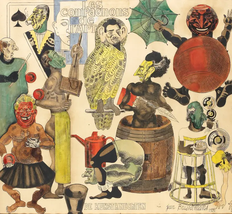 Les compagnons de l art. De Kunstknechten av Jean Brusselmans