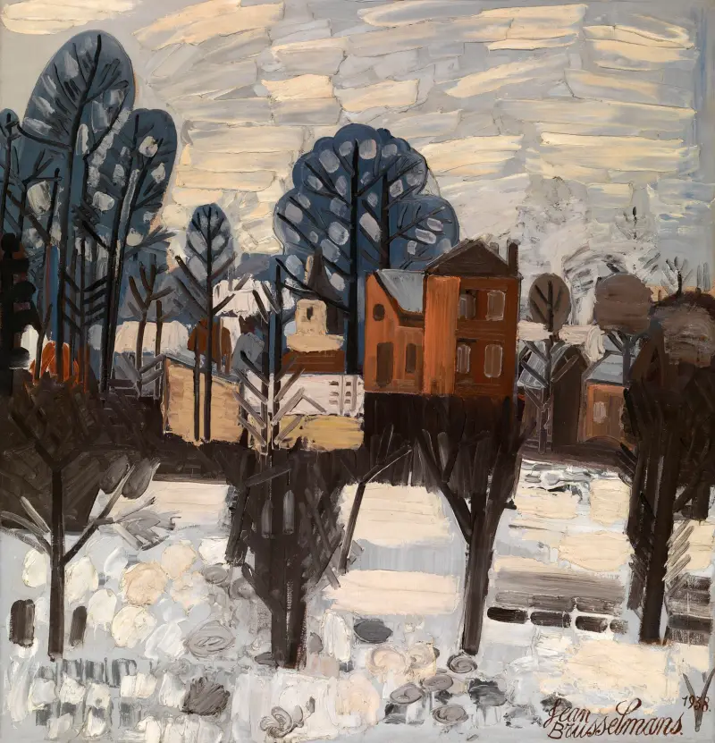 Verschneite Landschaft von Jean Brusselmans