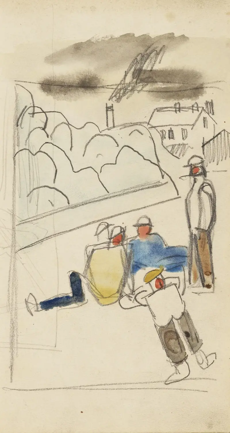Studie av figur av Jean Brusselmans