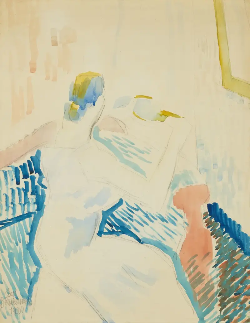 Kvinna vid toalettbord av Jean Brusselmans