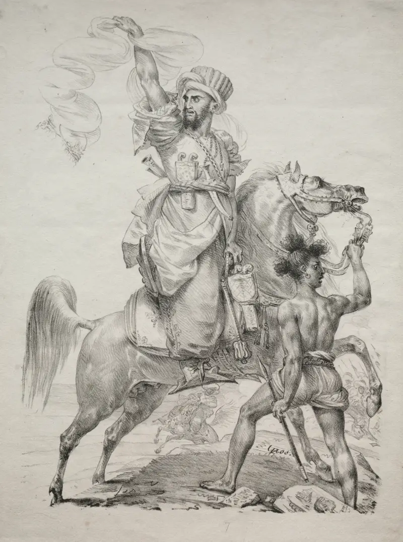 A Mameluke Chief on Horseback Signaling for Help av Antoine-Jean Gros