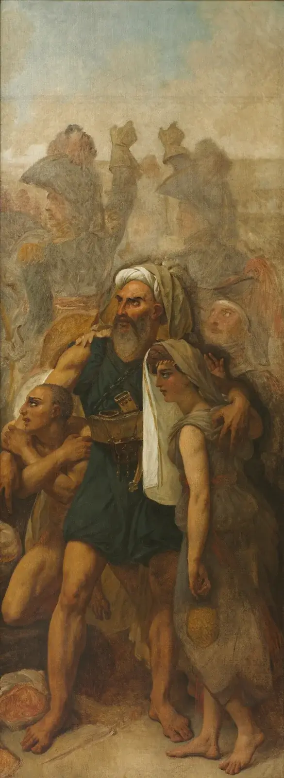 Egyptian Family (Sketch for ‘The Battle of the Pyramids’) av Antoine-Jean Gros