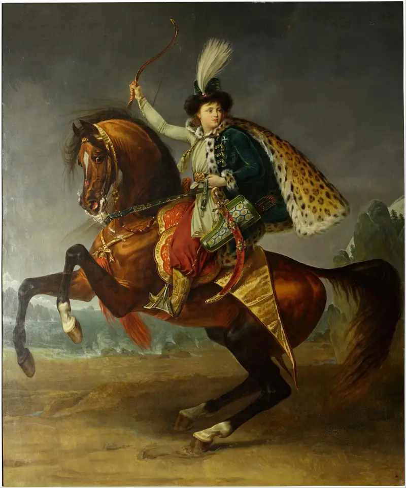 Ryttarporträtt av furst Boris Jusupov av Antoine-Jean Gros