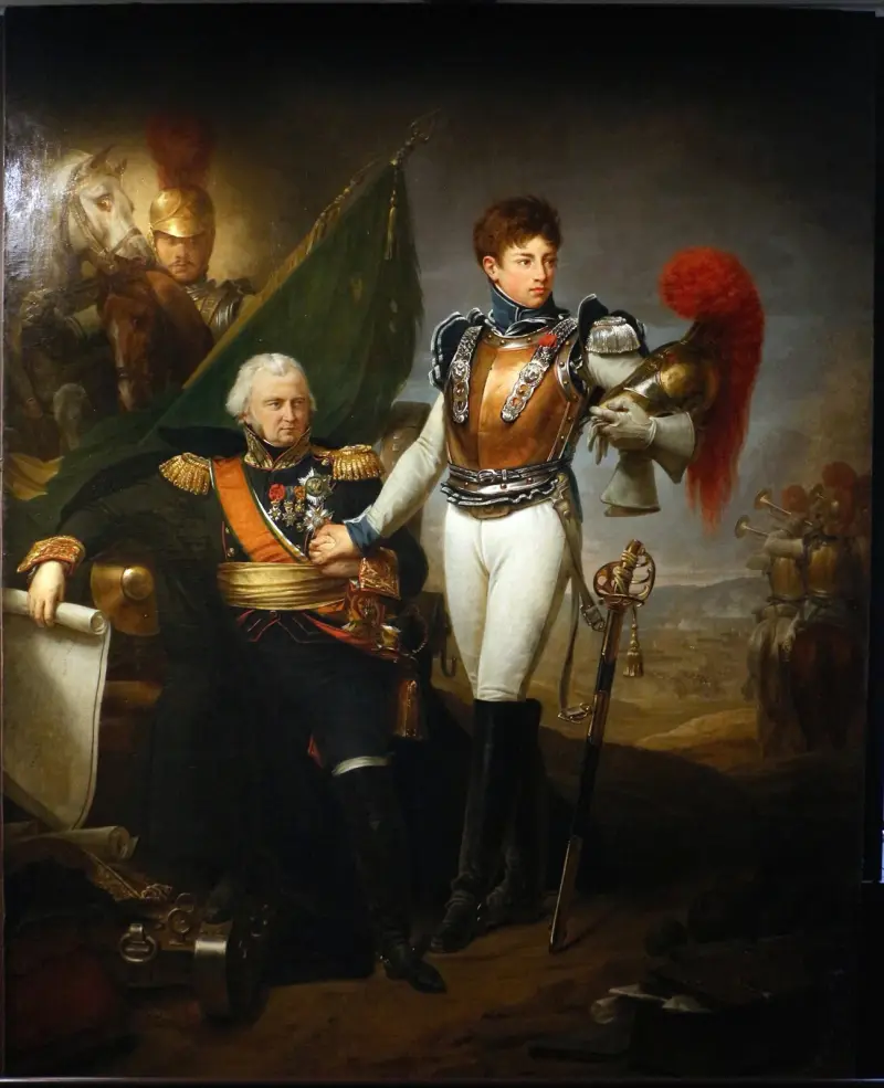 General Lariboisière tar farväl av sin son kvällen före slaget vid Borodino (7–9 september 1812) av Antoine-Jean Gros