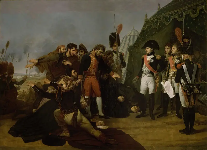 Napoleon accepts the surrender of Madrid, 4 December 1808 av Antoine-Jean Gros