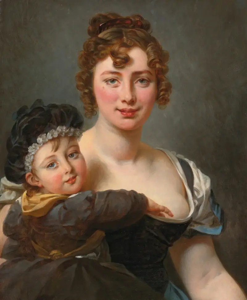 Portret Françoise Simonnier i jej córki, Antoine-Jean Gros