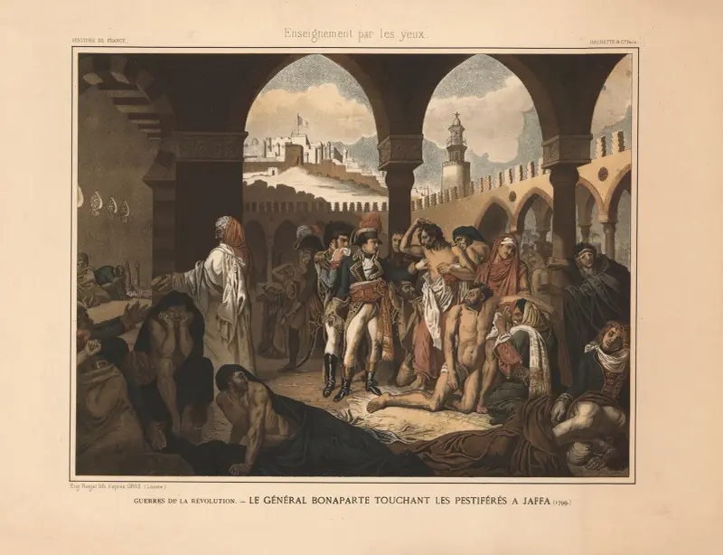 Revolutionary Wars – Bonaparte touching the Plague Victims in Jaffa (March, 1799) av Antoine-Jean Gros