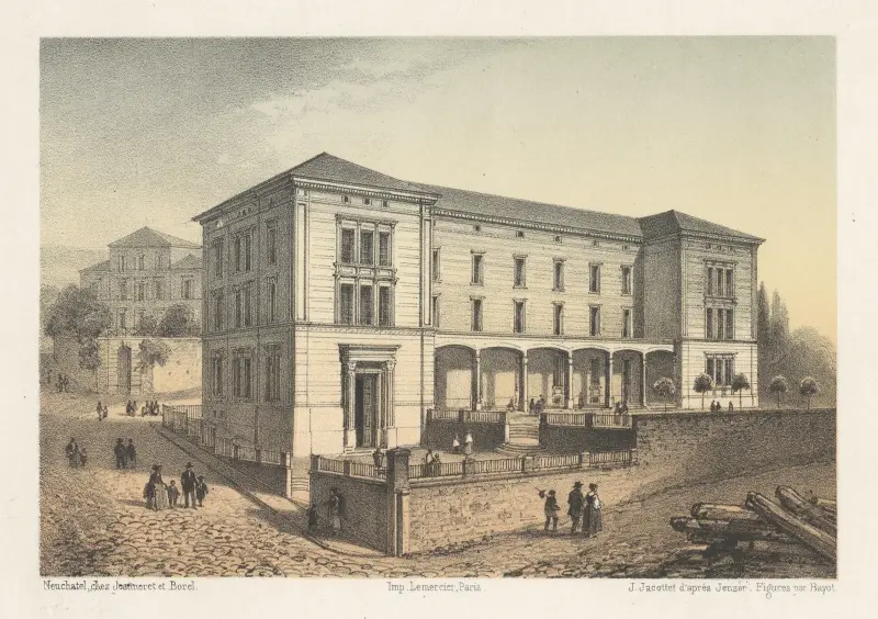 École des Filles à Neuchatel av Jean Jacottet