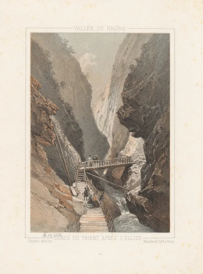 Gorge du Trient, efter kyrkan av Jean Jacottet