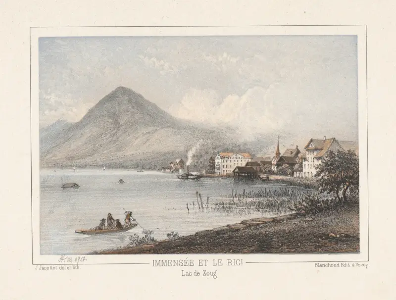Immensée et le Rigi Lac de Zoug av Jean Jacottet