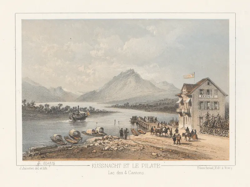 Küssnacht och Pilatus, Fyrkantssjön av Jean Jacottet