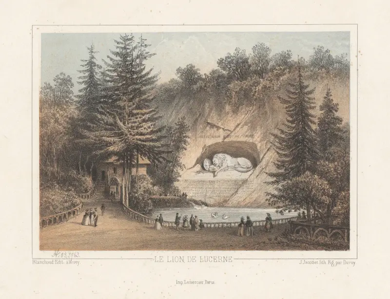 Löwen i Luzern av Jean Jacottet