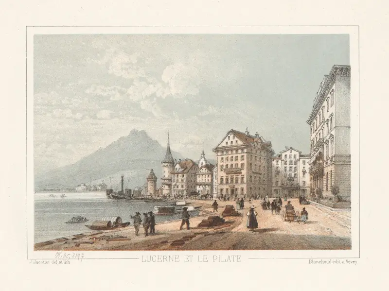 Luzern och Pilatus av Jean Jacottet