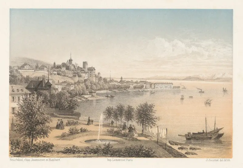 Neuchâtel, vid den nya vägen av Jean Jacottet
